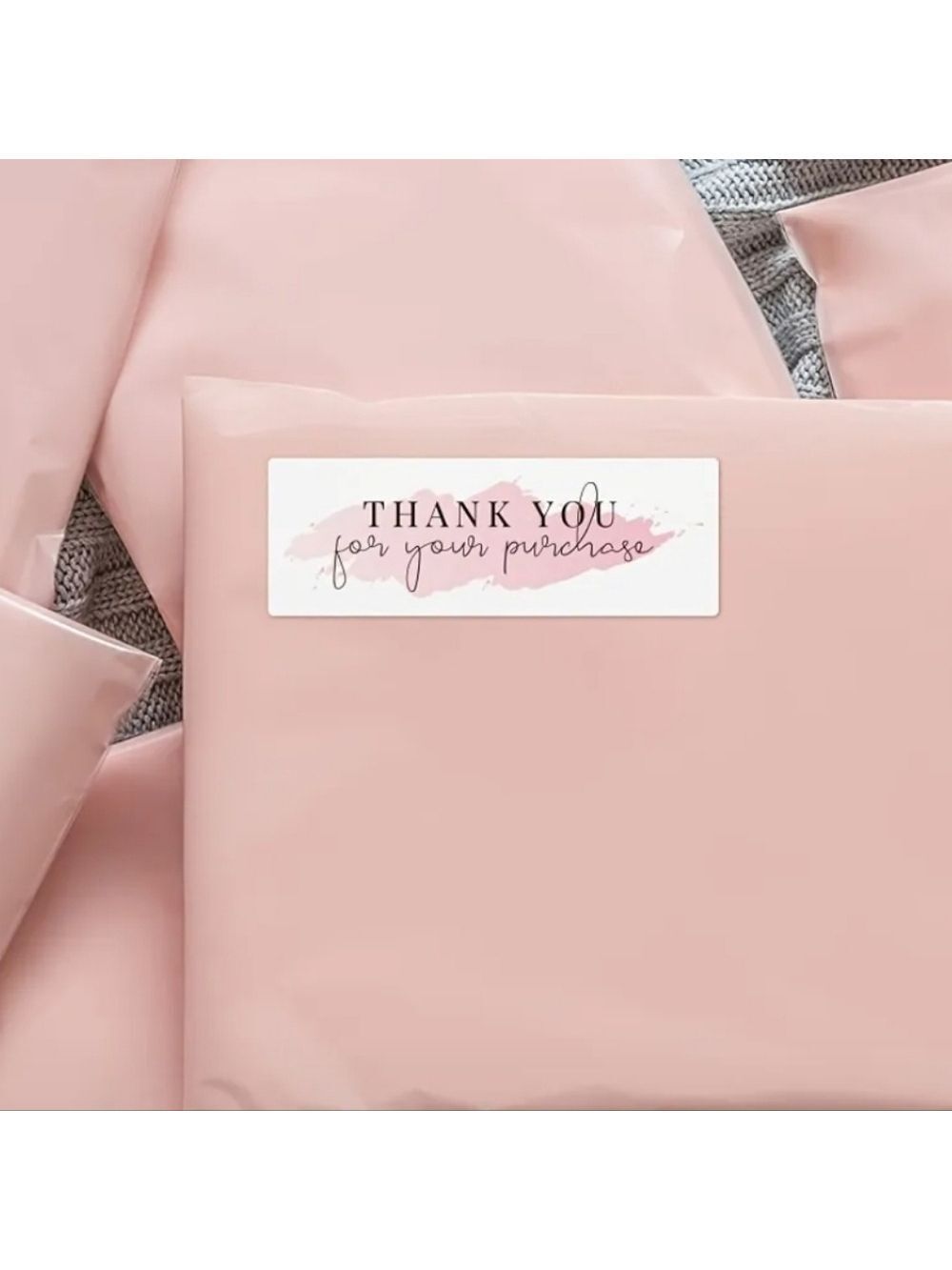 Pink & White  Thank You For Your Purchase Stickers 120 Count